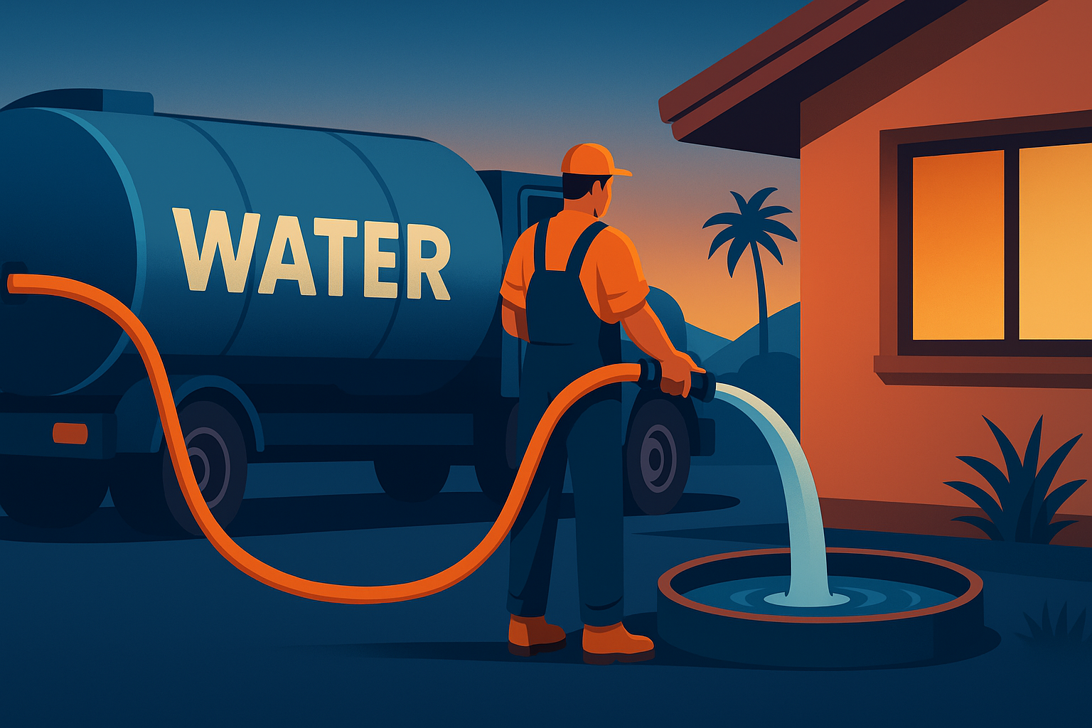 On-demand water tanker delivery service with real-time tracking - Mizuro water logistics platform